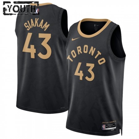 NBA Toronto Raptors Trikot Pascal Siakam 43 Nike 2022-23 City Edition Schwarz Swingman - Kinder
